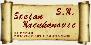 Stefan Mačukanović vizit kartica